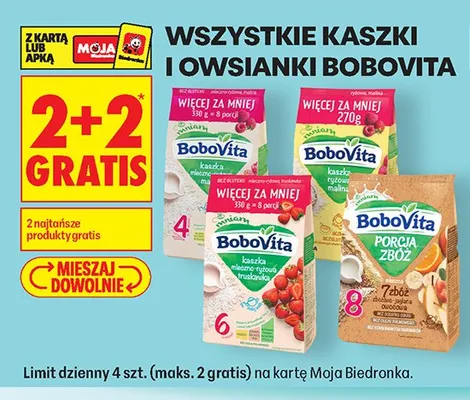 Kaszki i owsianki BoboVita promocja w Biedronka