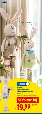 Zając wielkanocny z teleskopowymi nogami promocja w Lidl