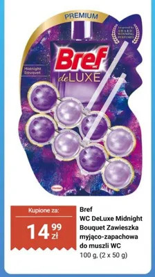 Zawieszka do muszli WC Bref DeLuxe Midnight Bouquet promocja w Biedronka