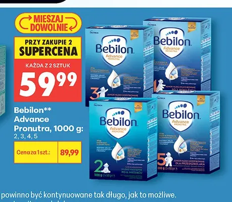 Mleko modyfikowane Bebilon Advance Pronutra 4 promocja w Biedronka