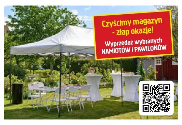 Wyprzedaż wybranych namiotów i pawilonów promocja w Jula