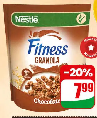 Granola czekoladowa Fitness Nestlé promocja w Dino