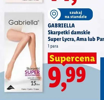 Skarpetki damskie Gabriella Ama promocja w Lidl
