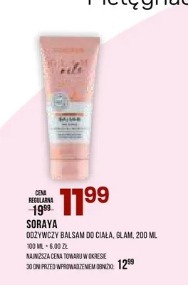 Odżywczy balsam do ciała Glam Soraya promocja w Drogerie Natura