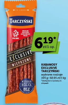 Kabanosy Exclusive Tarczyński wybrane rodzaje promocja w Groszek