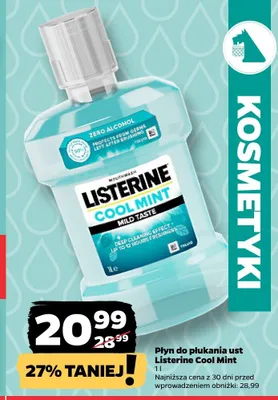Płyn do płukania ust Listerine Cool Mint promocja w Netto