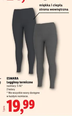 Legginsy termiczne Esmara promocja w Lidl