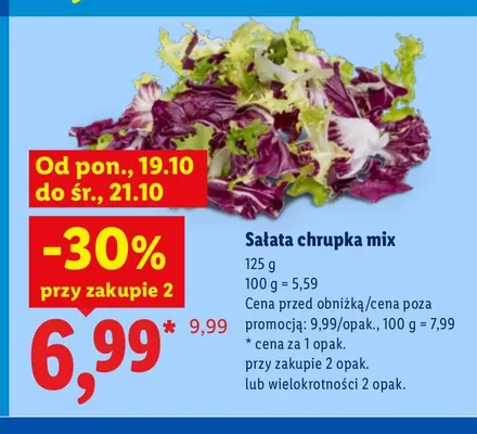 Sałata chrupka mix Lidl promocja w Lidl
