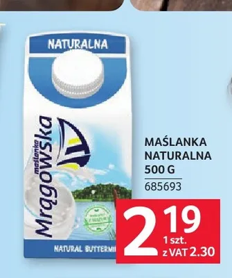 Maślanka naturalna Mrągowska promocja w Selgros