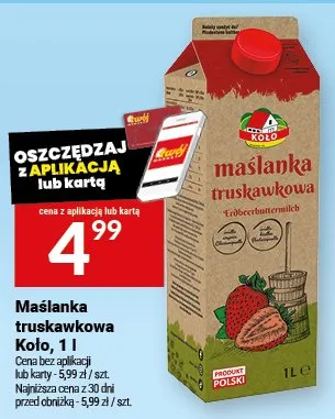 Maślanka truskawkowa Koło promocja w Twój Market