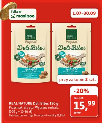 Przysmaki dla psa REAL NATURE Deli Bites Lachsfilet promocja w MAXI ZOO