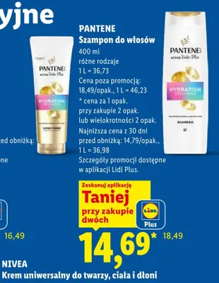 Szampon do włosów Pantene Active Hydration promocja w Lidl