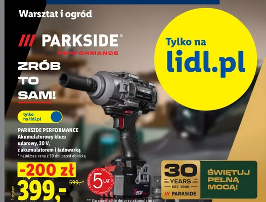 Akumulatorowy klucz udarowy Parkside Performance promocja w Lidl