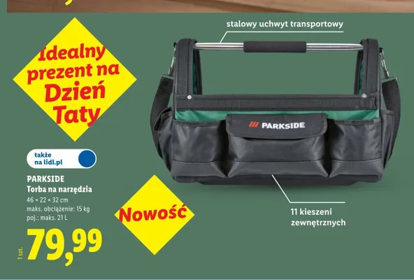 Torba na narzędzia Parkside promocja w Lidl