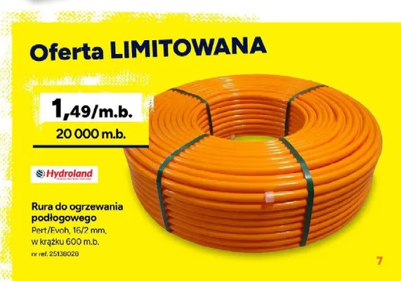 Rura do ogrzewania podłogowego Hydroland Pert/Evoh promocja w Bricoman