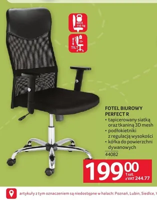 Fotel biurowy Perfect R promocja w Selgros