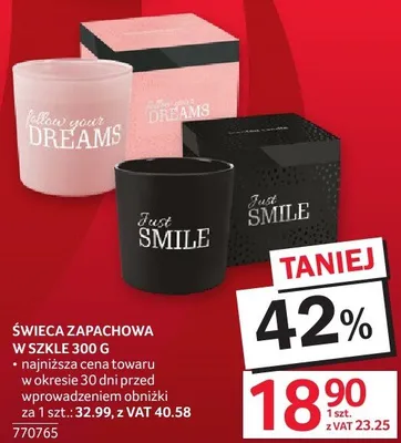 Świeca zapachowa w szkle 300 g promocja w Selgros