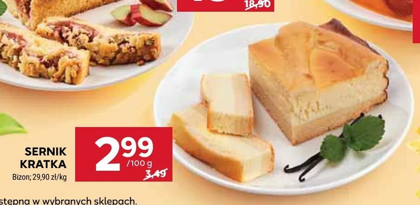 Sernik kratka Bizon promocja w Stokrotka