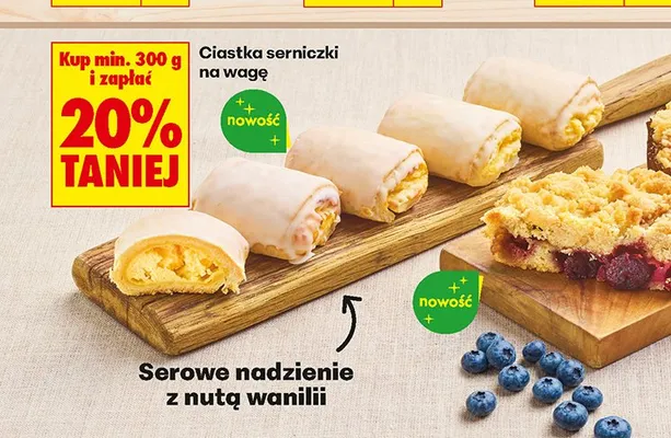 Ciastka serniczki na wagę promocja w Biedronka