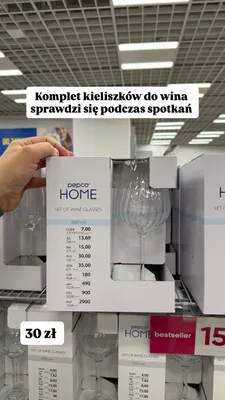 Komplet kieliszków do wina Pepco Home promocja w Pepco