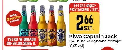 Piwo Captain Jack Exotic promocja w Społem Częstochowa