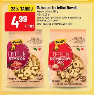 Makaron Tortellini z szynką Novelle promocja w POLOmarket