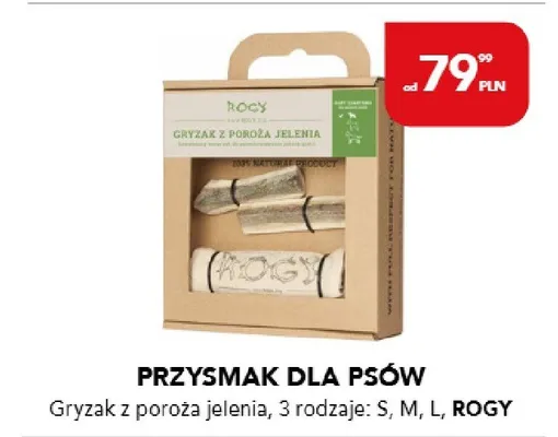 Przysmak dla psów Gryzak z poroza jelenia, 3 rodzaje: S, M, L promocja w Aquael zoo