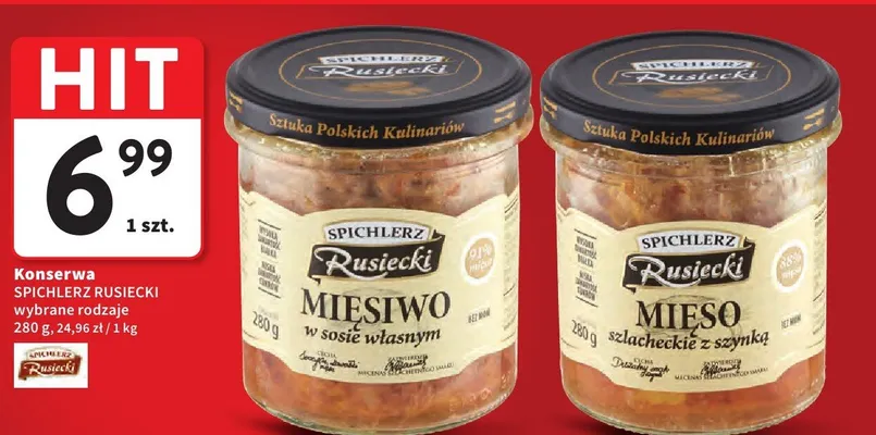 Konserwa mięso szlacheckie z szynką promocja w Intermarche