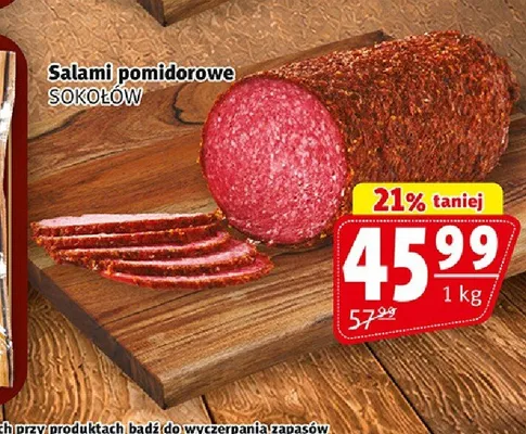 Salami pomidorowe Sokołów promocja w Prim Market