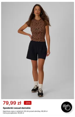 Spodenki casual damskie promocja w 4F