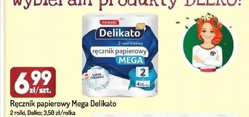 Ręcznik papierowy Mega Delikato promocja w Avita