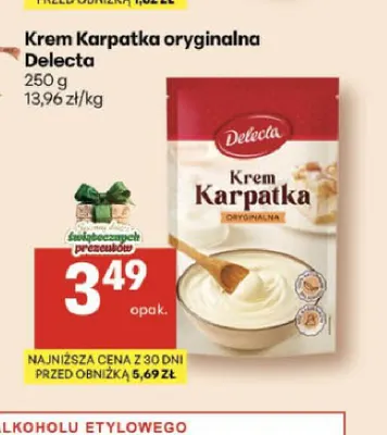 Krem Karpatka oryginalna Delecta promocja w Delikatesy Centrum