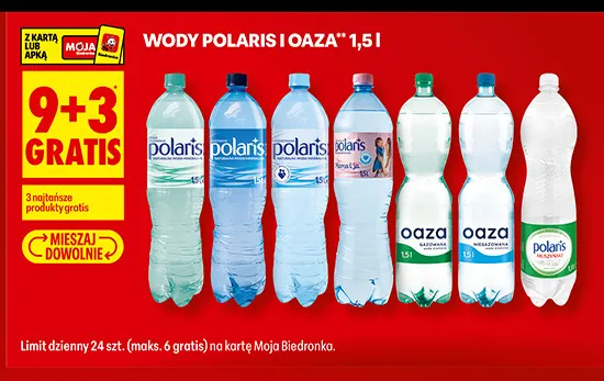 Wody Polaris i Oaza promocja w Biedronka