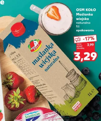 Maślanka wiejska naturalna OSM KOŁO promocja w Kaufland