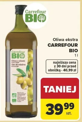 Oliwa ekstra Bio promocja w Carrefour