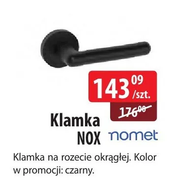 Klamka NOX Nomet czarna promocja w Dobre Dla Domu