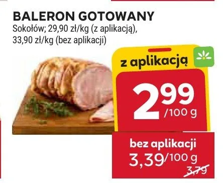 Baleron gotowany promocja w Stokrotka