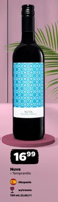 Wino czerwone wytrawne Nuva Tempranillo promocja w Netto