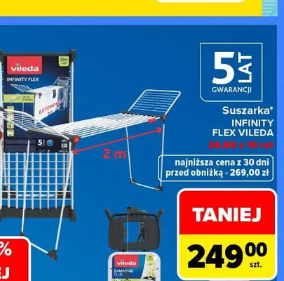 Suszarka Infinity Flex Vileda promocja w Carrefour