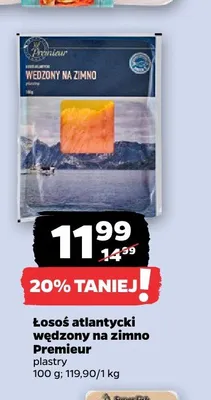 Łosoś atlantycki wędzony na zimno Premieur promocja w Netto
