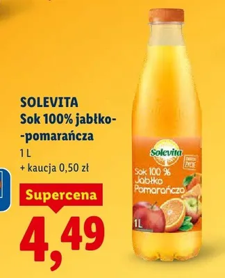 Sok 100% jabłko-pomarańcza promocja w Lidl