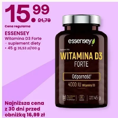 Witamina D3 Forte - suplement diety Essensey promocja w Frisco