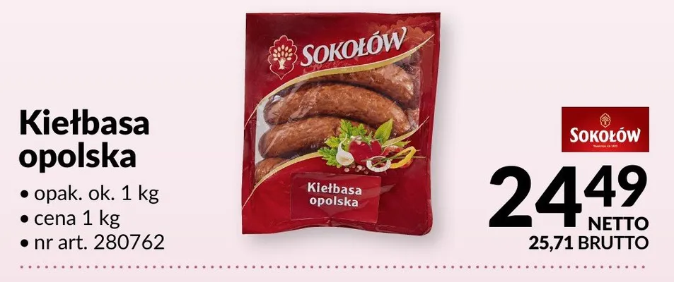 Kiełbasa opolska promocja w Makro