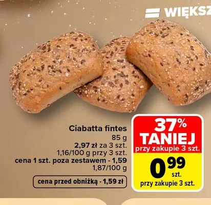 Ciabatta fintes promocja w Carrefour
