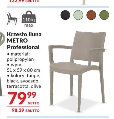 Krzesło Iluna METRO Professional promocja w Makro