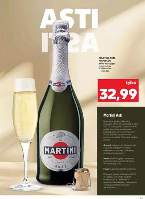 Wino musujące MARTINI PROSECCO promocja w Kaufland