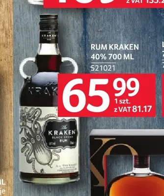 Rum Kraken Black Spiced promocja w Selgros