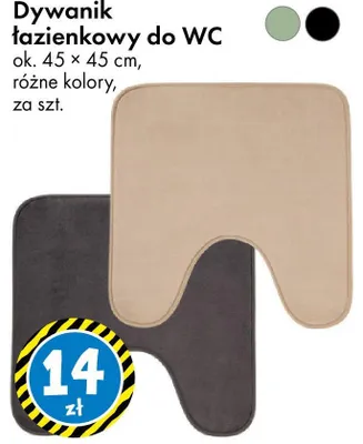 Dywanik łazienkowy do WC ok. 45 × 45 cm, różne kolory promocja w Tedi