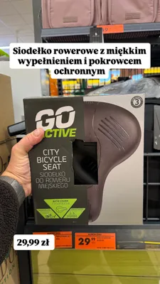 Siodełko rowerowe z miękkim wypełnieniem i pokrowcem ochronnym promocja w Biedronka