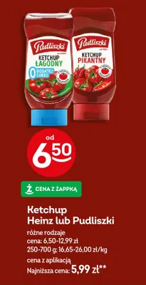 Ketchup łagodny Pudliszki promocja w Żabka